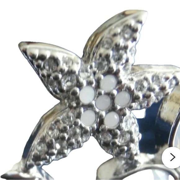 SWAROVSKI Rhodium-Plated Confetti Tiara | White Opal & Clear Crystals - Picture 5 of 14